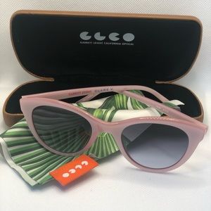 Garrett Leight by Clare V Pink Cat Eye Sunglasses